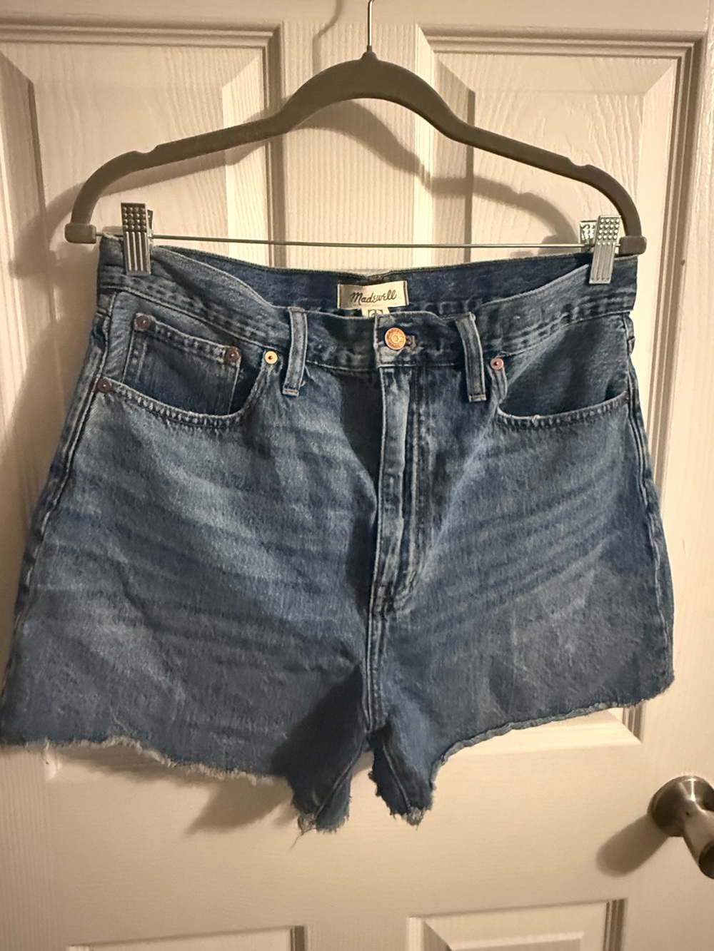 Madewell The Momjean Short Women’s Blue Denim Cutoff Shorts Size 29